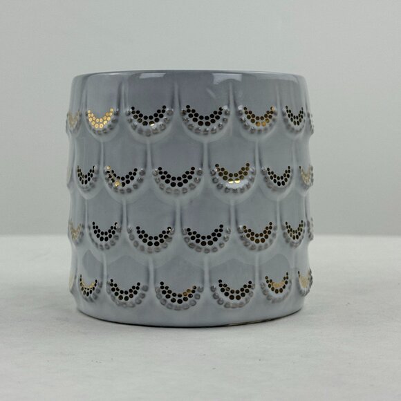 Starbucks 2016 Anniversary Coffee Mug Gray Gold Mermaid Scales Scallops 10 Fl Oz - Picture 2 of 9